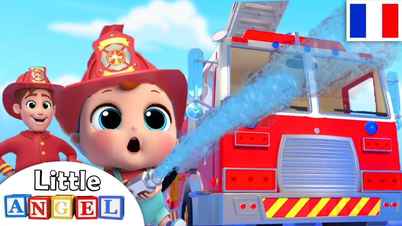 Le Camion de Pompier - Au Feu - Comptines avec les voitures et les camions pour bébé et les enfants