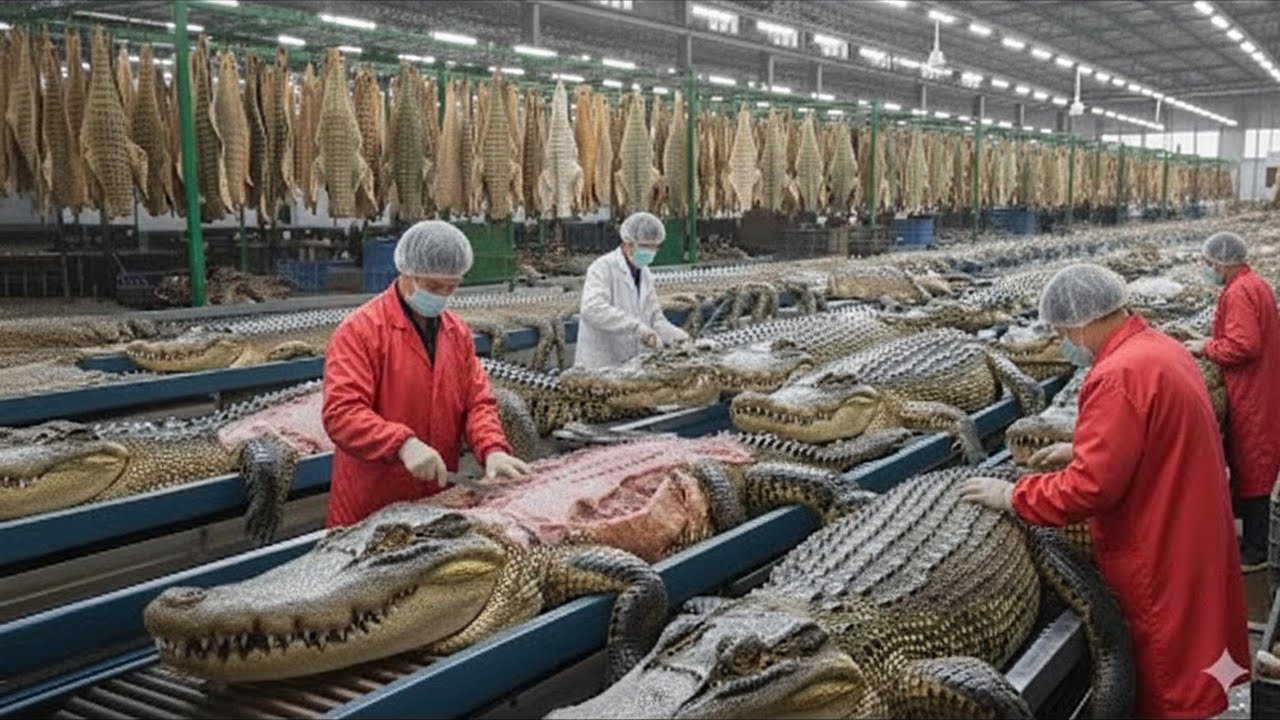 Inside the Crocodile-Leather Factory: From Farm to Luxury Item (Full Process)