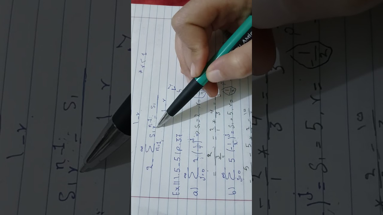 شرح مادة التفاضل و التكامل موضوع سلسلة هندسية لا نهائية محاضرة 3