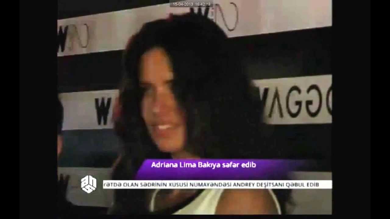 Adriana Lima at Waggon Paris Opening in Baku