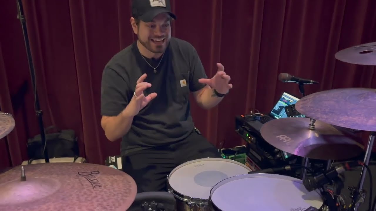 Drummer Dave Brandwein and his tour rig with Forrest Blakk