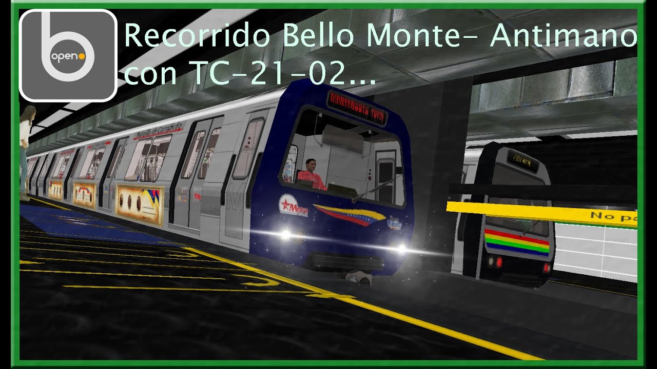 [OpenBVE] Metro de Caracas L2 Recorrido de Bello Monte hasta Antimano con Tren Caracas 2 #viralvideo