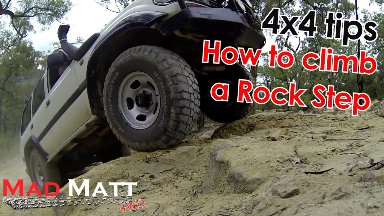 How to climb a Rock Step 4x4 tips - MadMatt 4WD