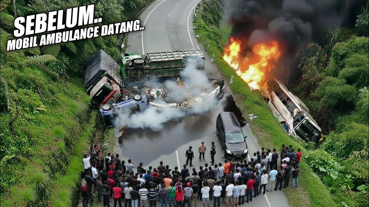 MENIT-MENIT SEBELUM MOBIL AMBULANCE DATANG !!! LAKA TRAGIS Tikungan Maut Sitinjau Lauik Makan Korban