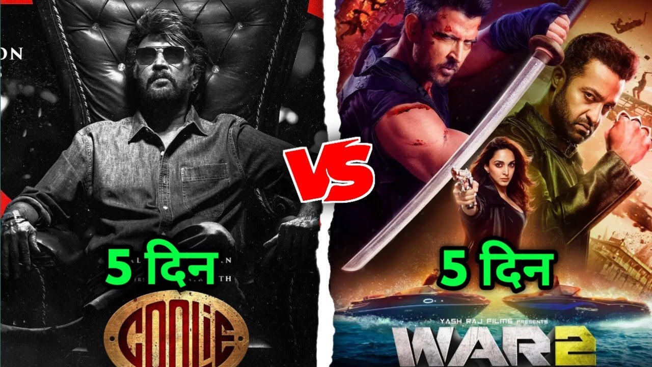 Coolie 🔥 vs 🔥War 2। 5 Day's India And Worldwide Collection Comparison 🤯