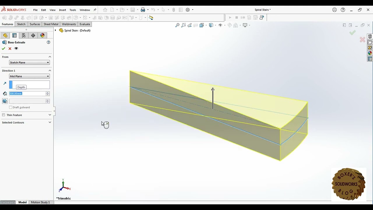 Spiral Stairs in SOLIDWORKS