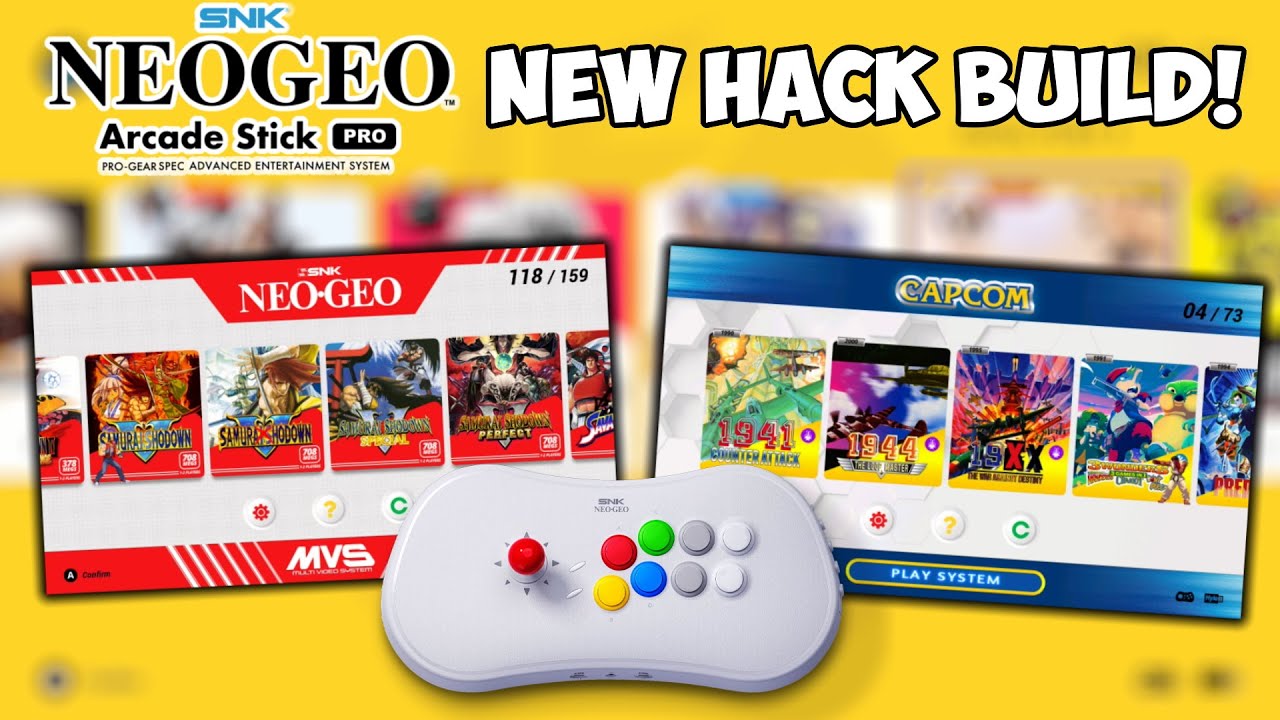 Neo Geo Arcade Stick Pro Capcom & Neo Geo Only Hylostick Pro Hack Build With New Themes!
