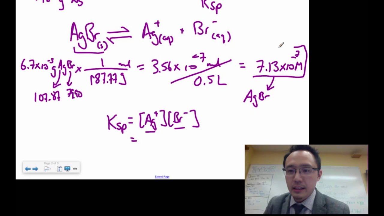 Chem 8.5 - Ksp Solubility Product
