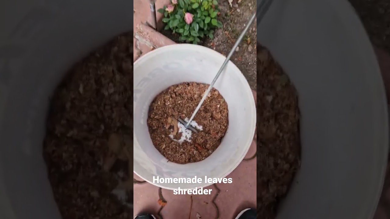 Homemade leaves shredder - organic compost ///  ---  Tocator frunze ---