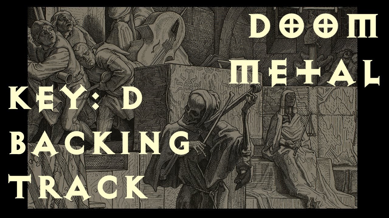 Doom / Stoner Metal Backing Track in D (100 bpm)