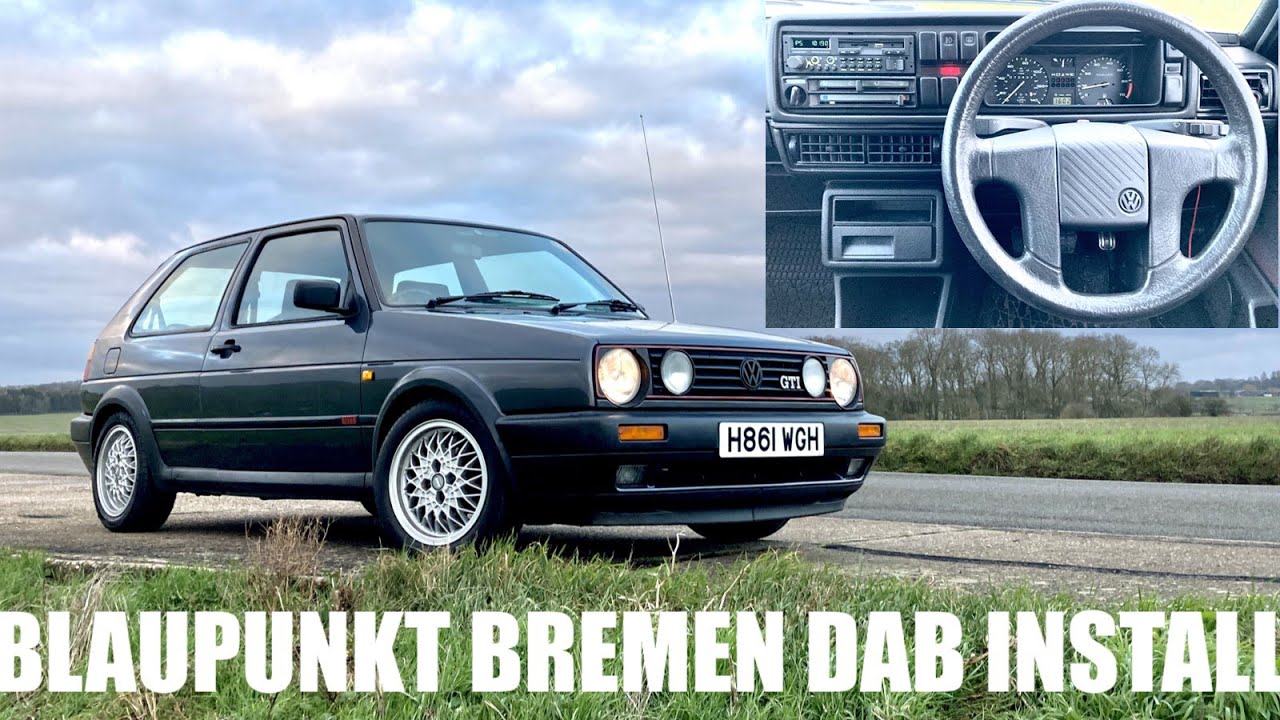 MK2 VW GOLF GTI - BLAUPUNKT BREMEN DAB  + RETRO ELECTRIC AERIAL INSTALL