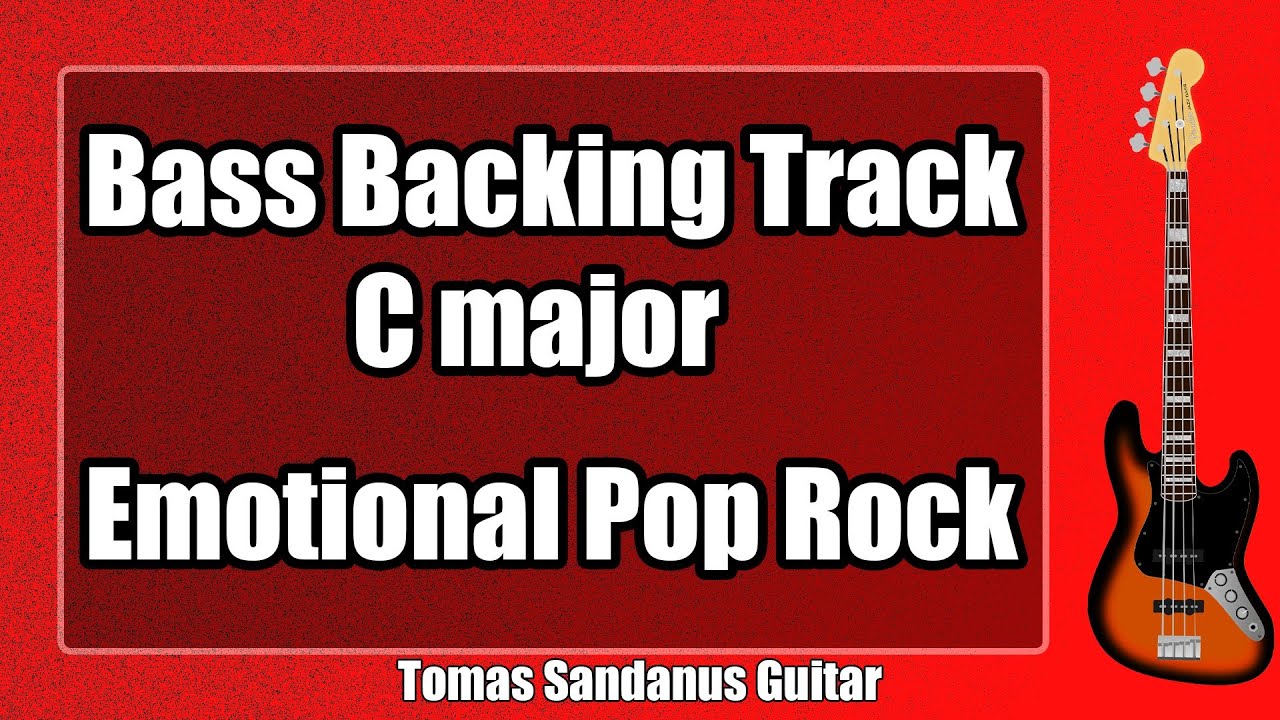 Bass Backing Track C major - Emotional Dreamy Pop Rock - NO BASS | ST 18