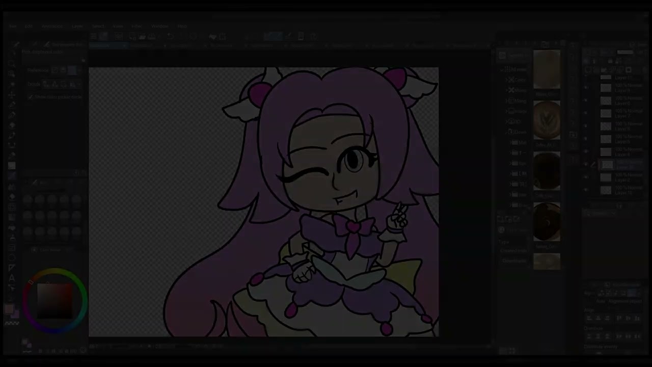 Pretty Cure Baton pass speedpaint