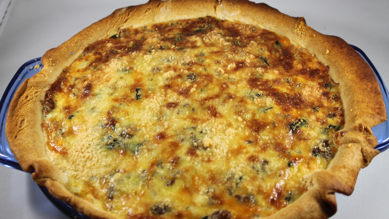 Sausage and Spinach Quiche