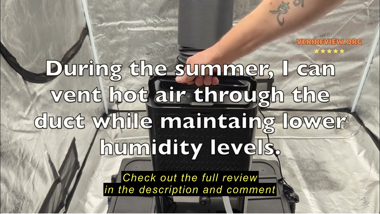 Review Spider Farmer Dehumidifier with Drain Hose and Pump 2000 Sq.ft Deshumidificador Smart Humidit