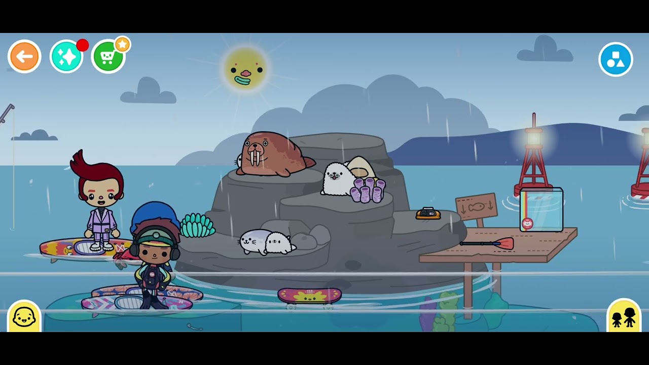 Levei as pessoas do toca life word pra praia e depois Levei elas para conhecerem os Animais do mar