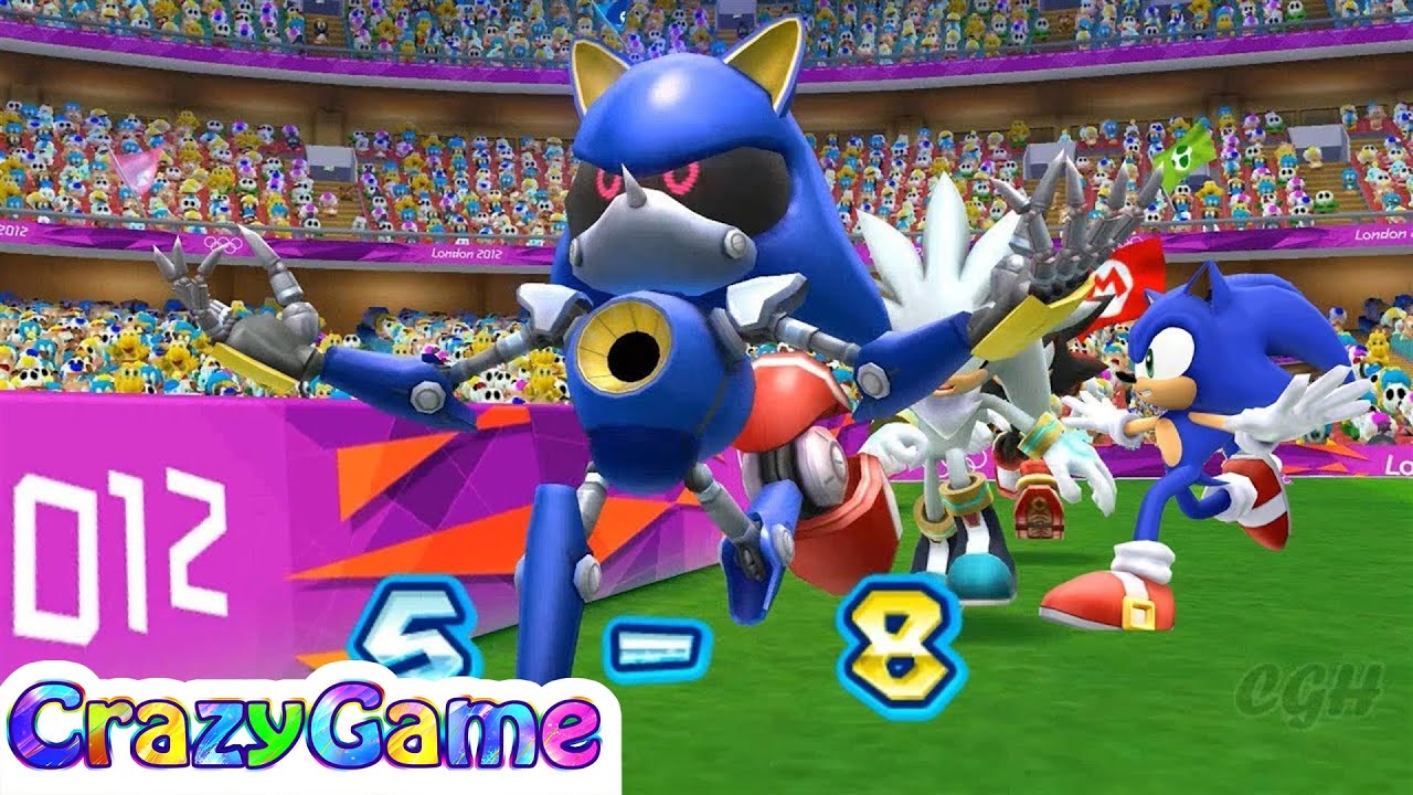 Mario & Sonic At the London 2012 Olympic Games - Team Sonic vs Team Luigi Play Football Gameplay