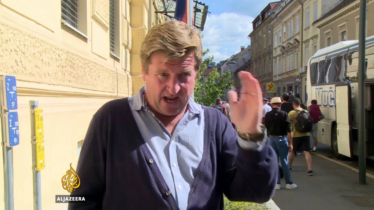 Refugees receive help in Slovenia