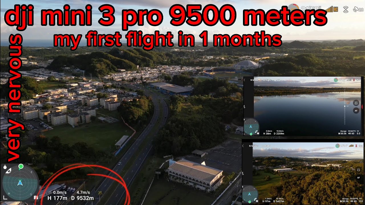 Dji mini 3 9500 meters my first flight in 1 months very nervous  #djimini3pro #distance #dji #mini2