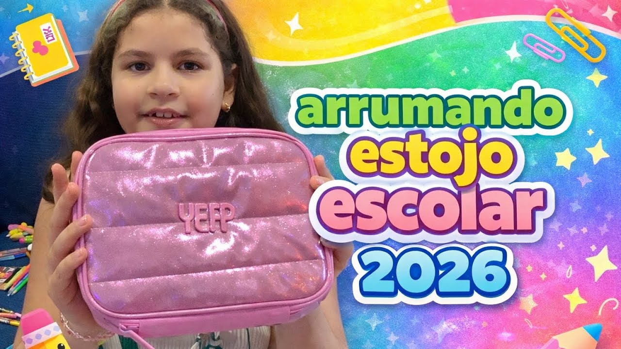 Arrumando meu estojo escolar 2026