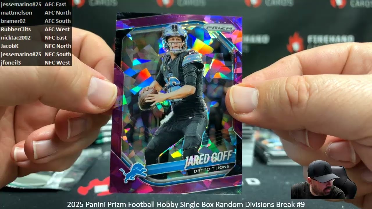 23.02.2026 2025 Panini Prizm Football Hobby, одиночная коробка, случайные дивизионы, розыгрыш №9