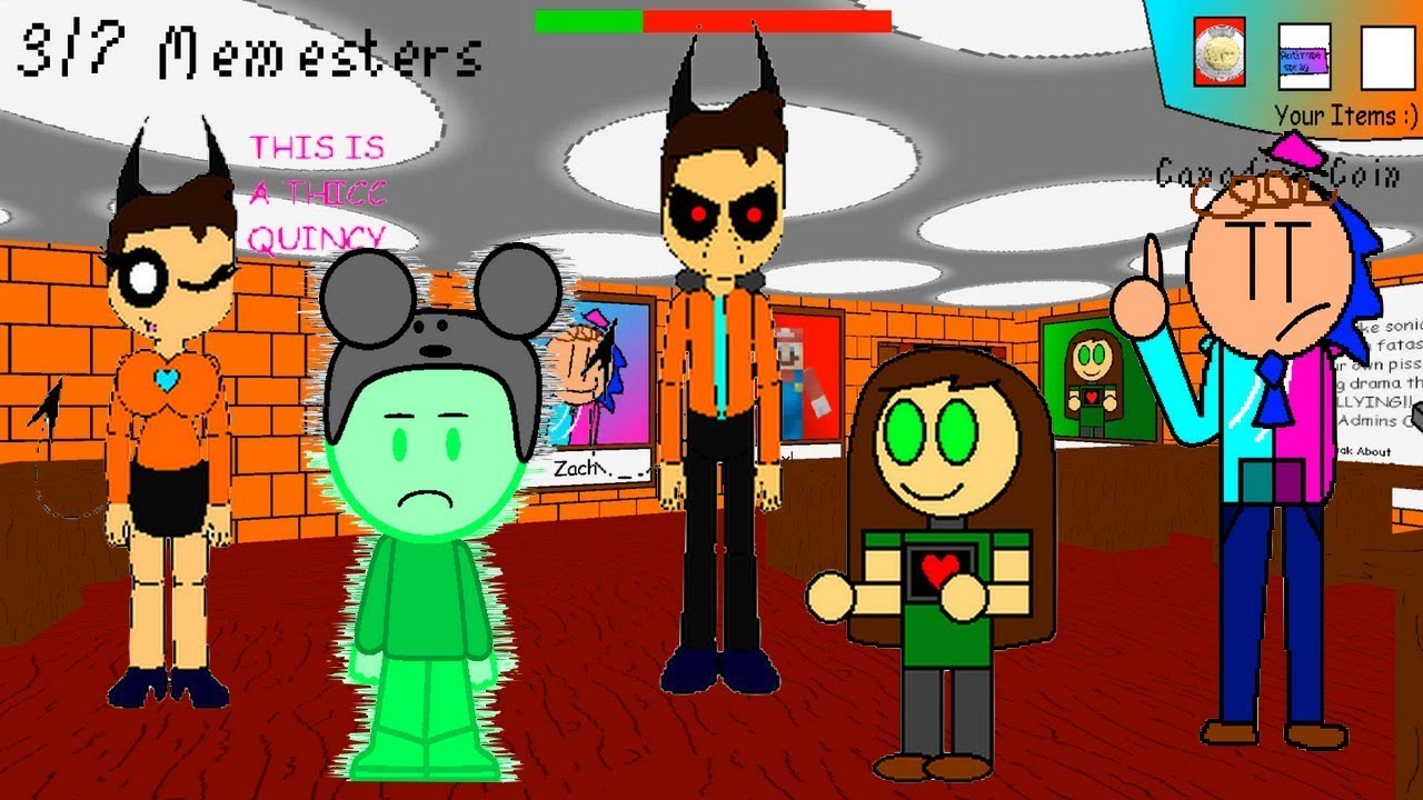 Основы Куинси в мемах и восторге! V2.1 - Мод Baldi's Basics V1.4.3