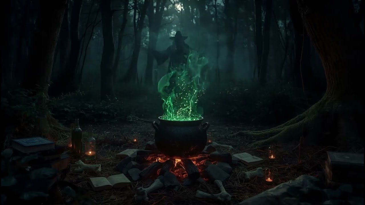 Spooky Halloween Party Background 🎃 Haunted Vibes & Creepy Atmosphere