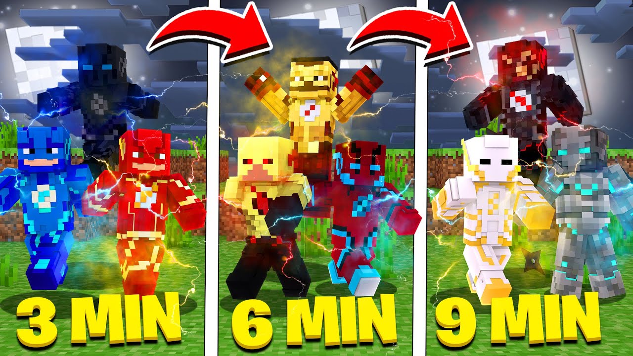 MINECRAFT SÓ QUE A CADA 3 MINUTOS VIRAMOS UM VELOCISTA! ‹‹ P3DRU ››