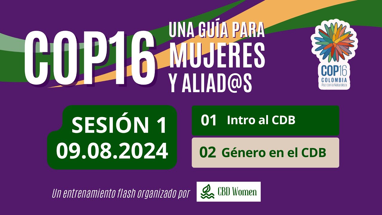 Capacitaci&oacute;n COP16: Una gu&iacute;a para mujeres y aliades - Sesi&oacute;n 1