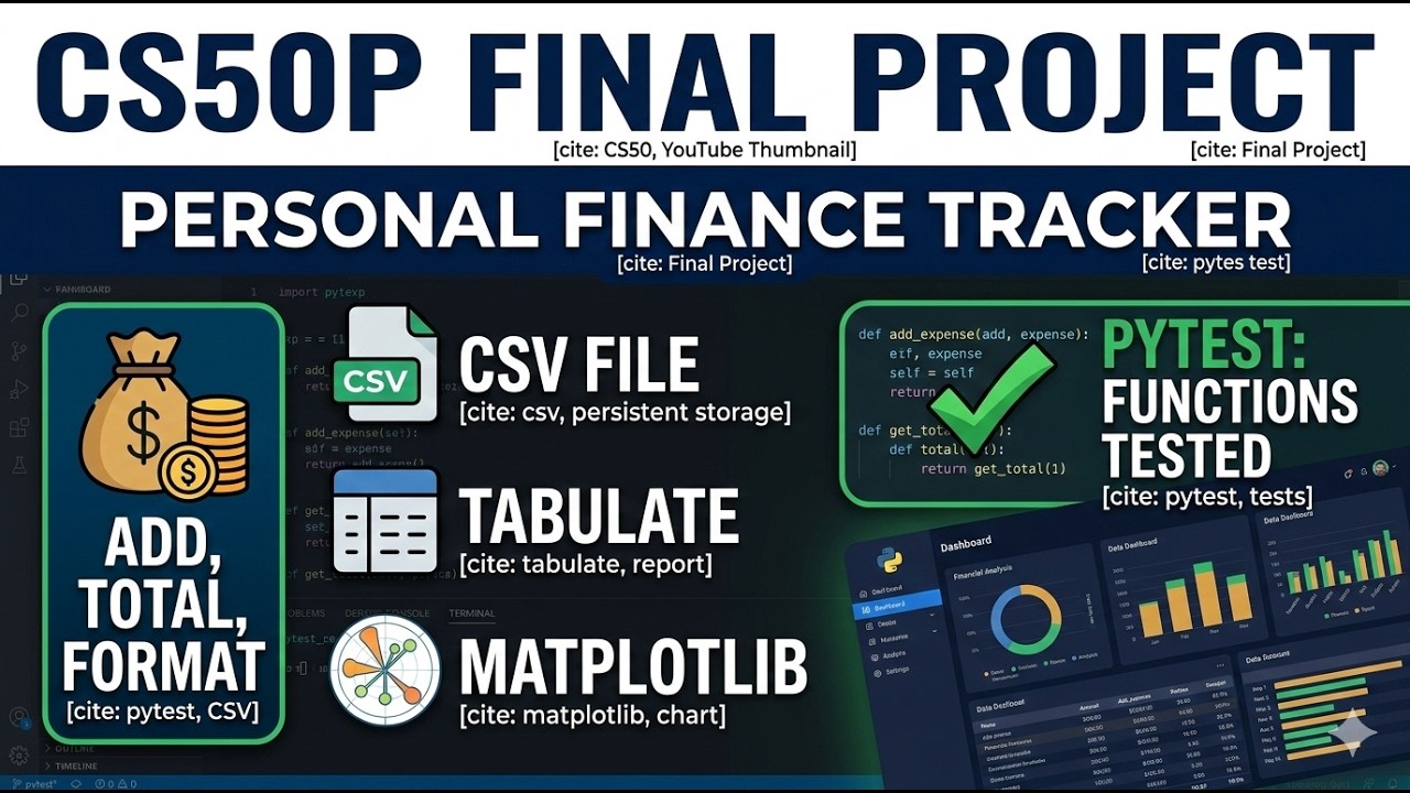 My Final Project   for CS50's Introduction to Programming with Python - The Personal Finance Tracker