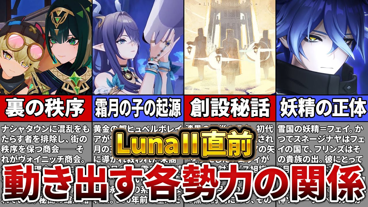 【原神】LunaⅡ前に知っておきたい各勢力の関係性！ストーリーが数倍面白くなる裏話を解説【ゆっくり解説】