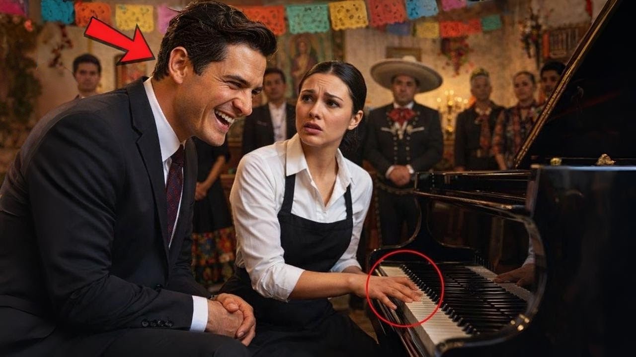 “¡Si toca el piano, me caso con ella!” rió el CEO… hasta que la mesera empezó a tocar.