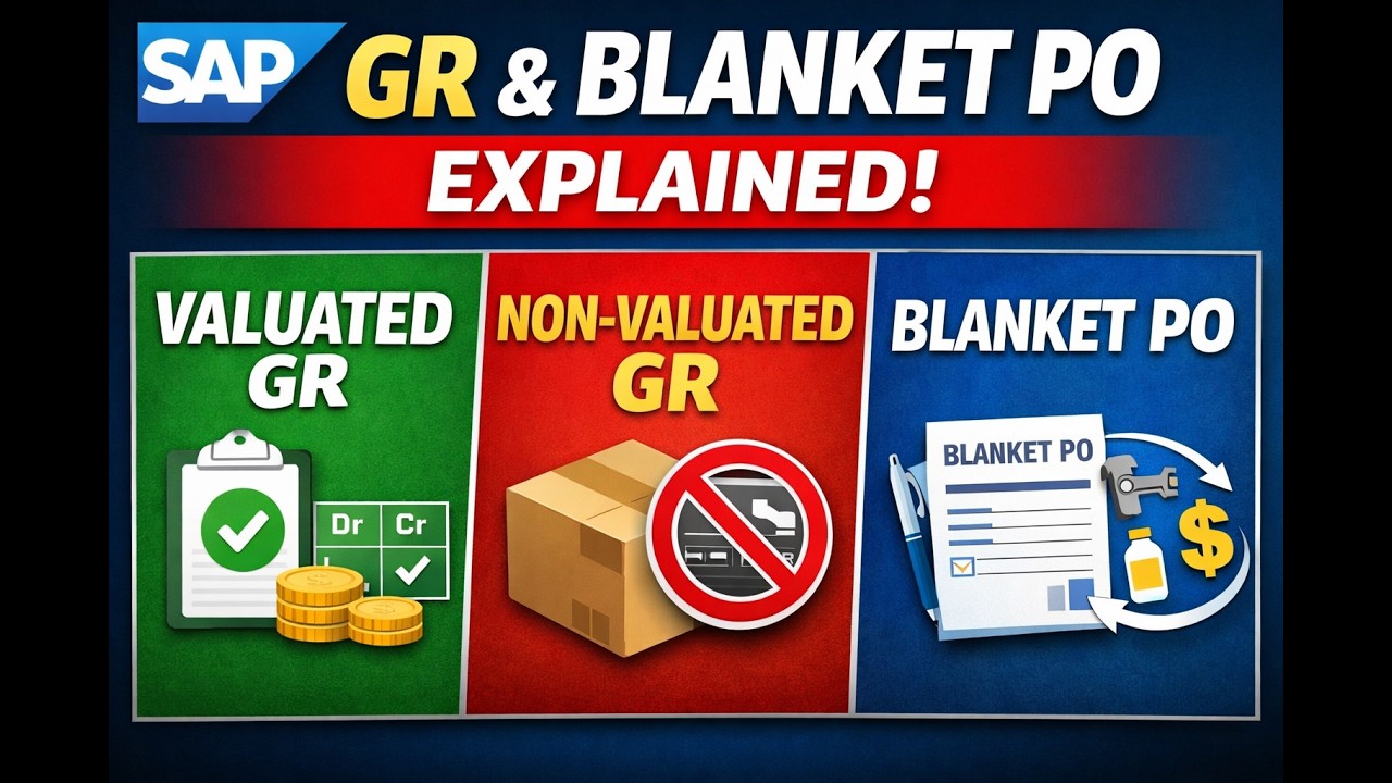 SAP MM Non valuated GR and Blanket PO | How to post non valuated GR Sourcing and procurement |