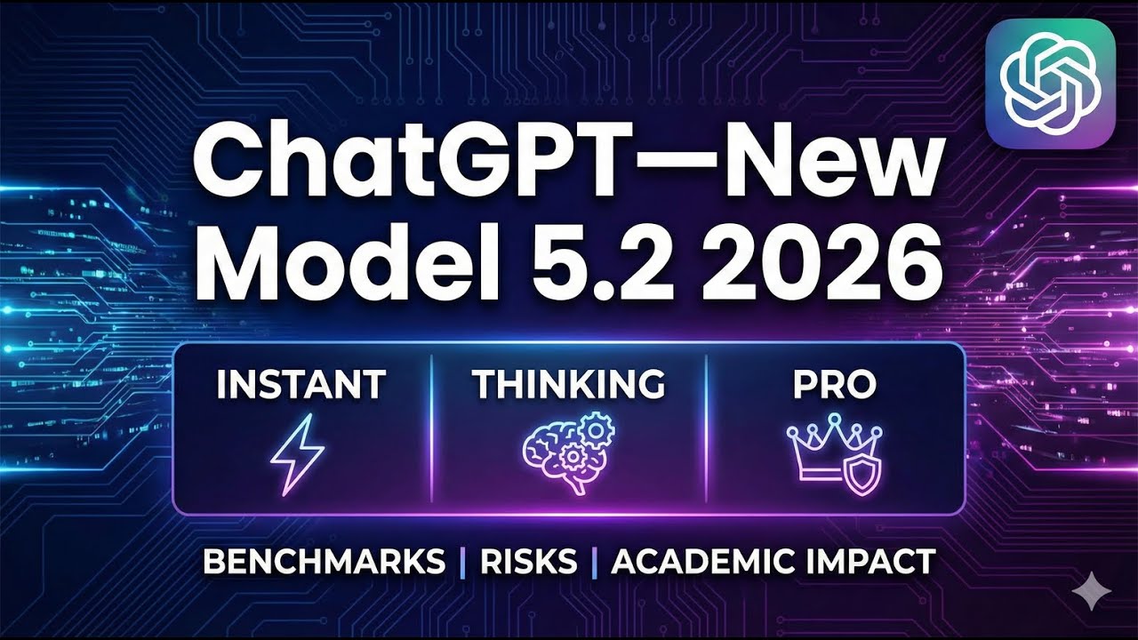 ChatGPT&mdash;New Model 5.2 2026 | Instant vs Thinking vs Pro | Benchmarks, Risks, and Academic Impact
