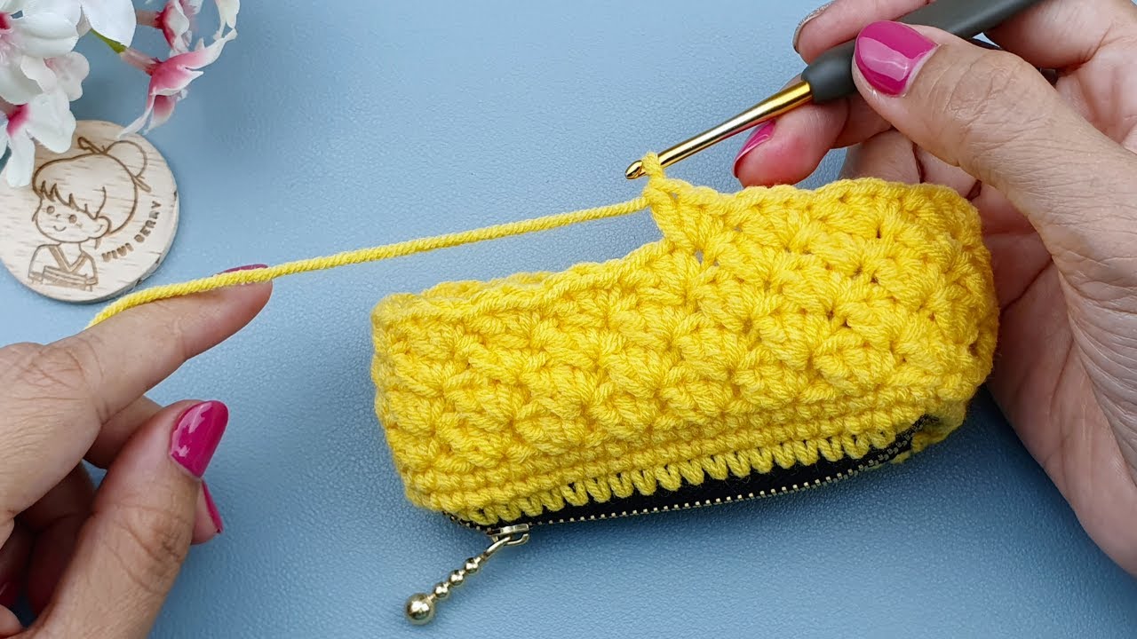 How to Crochet Purse Zipper Purse with Wonderful Stitches | Crochet Gift Ideas | ViVi Berry DIY