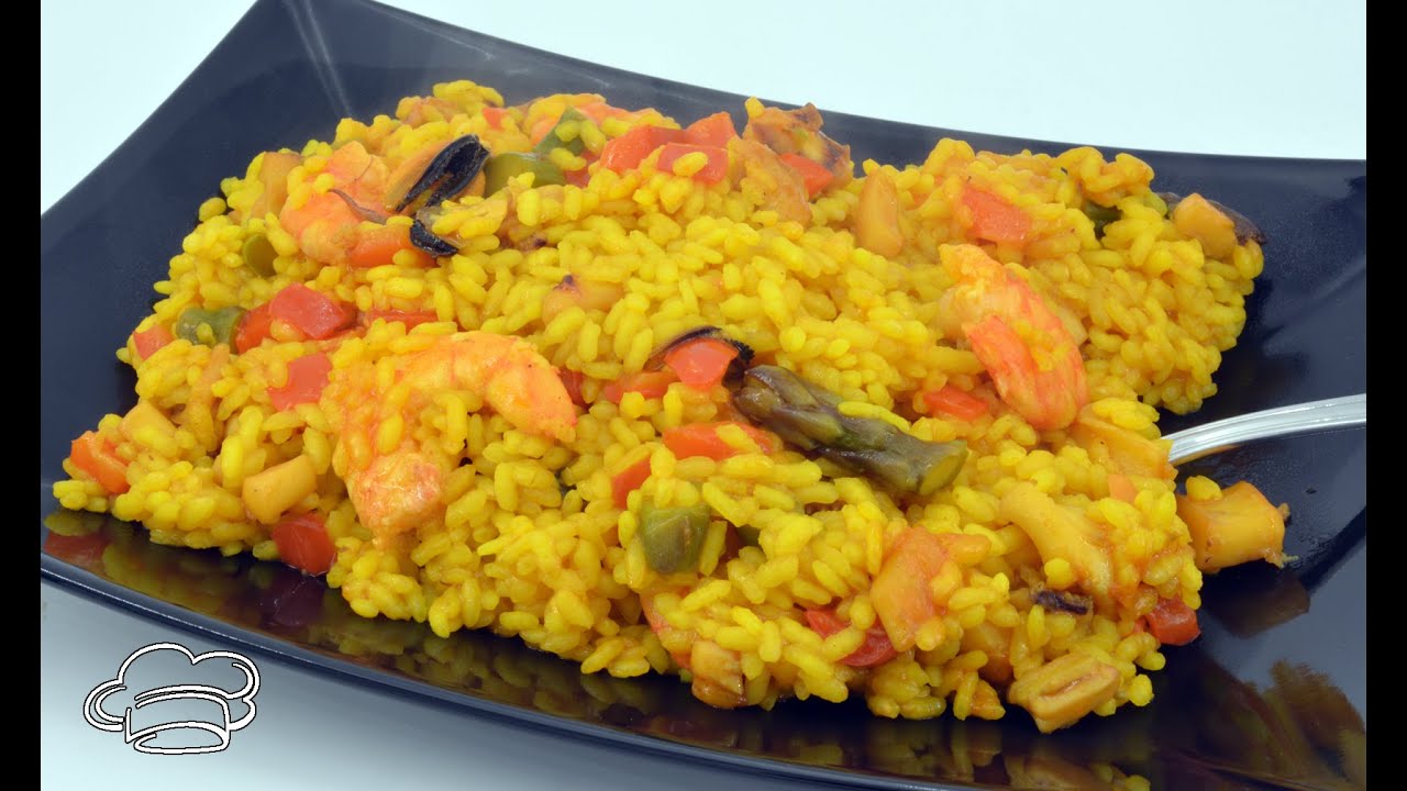 Como hacer arroz meloso con pescado, marisco y verduras