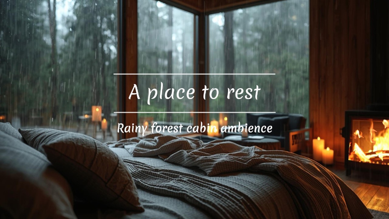 A Place to Rest & Rainy Forest Cabin Ambience for Sleep & Gentle Rain Sounds (8 Hours)