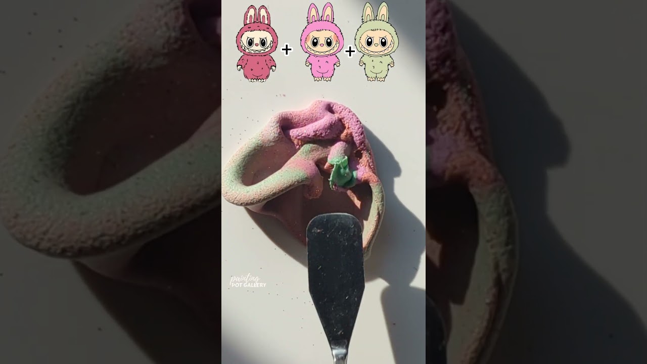 Labubu Color Mixing (part 2) #labubu #colormixing #oddlysatisfying #mix #asmr