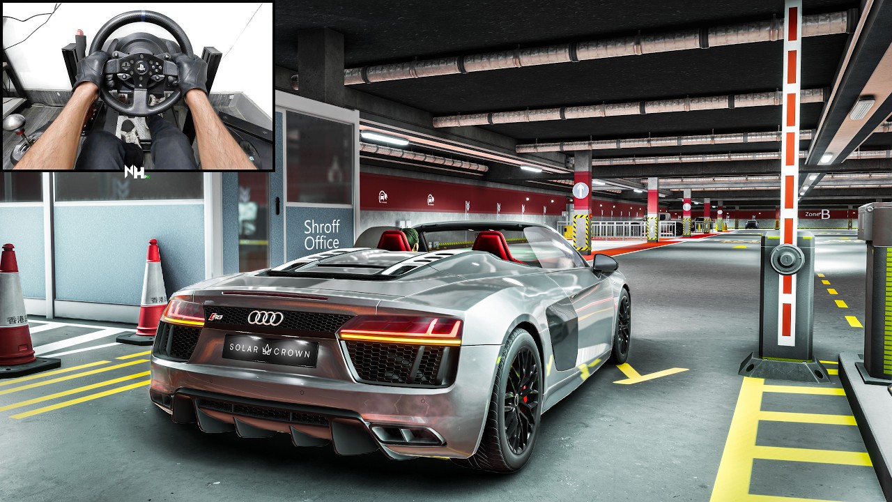 Audi R8 Spyder V10 | Test Drive Unlimited Solar Crown | Steering Wheel Gameplay