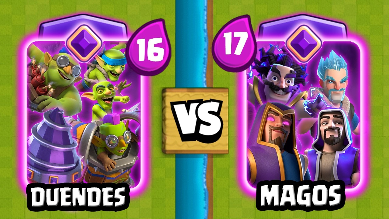 DUENDES vs MAGOS | 4vs4 | NUEVAS CARTAS DUENDES | Clash Royale