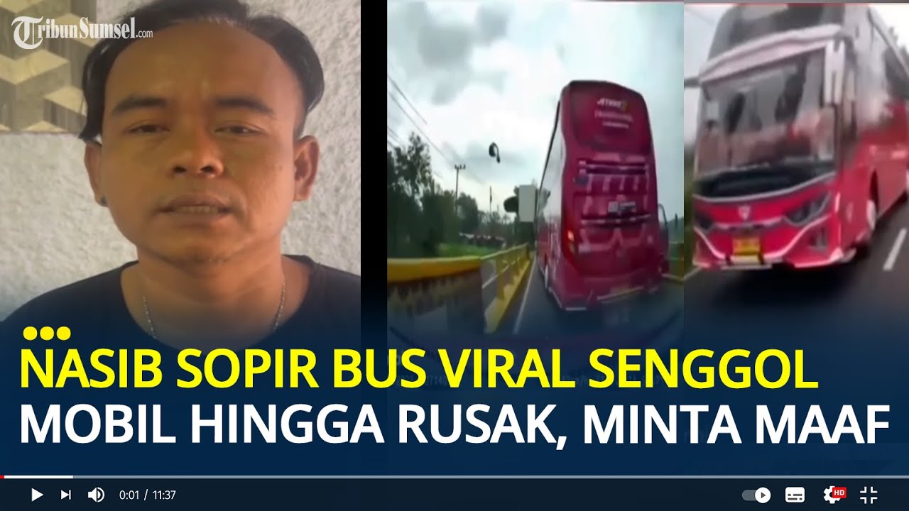 Nasib Sopir Bus Viral Ugal-ugalan Senggol Mobil Lain, Kini Minta Maaf dan Ngaku Sudah Ganti Rugi