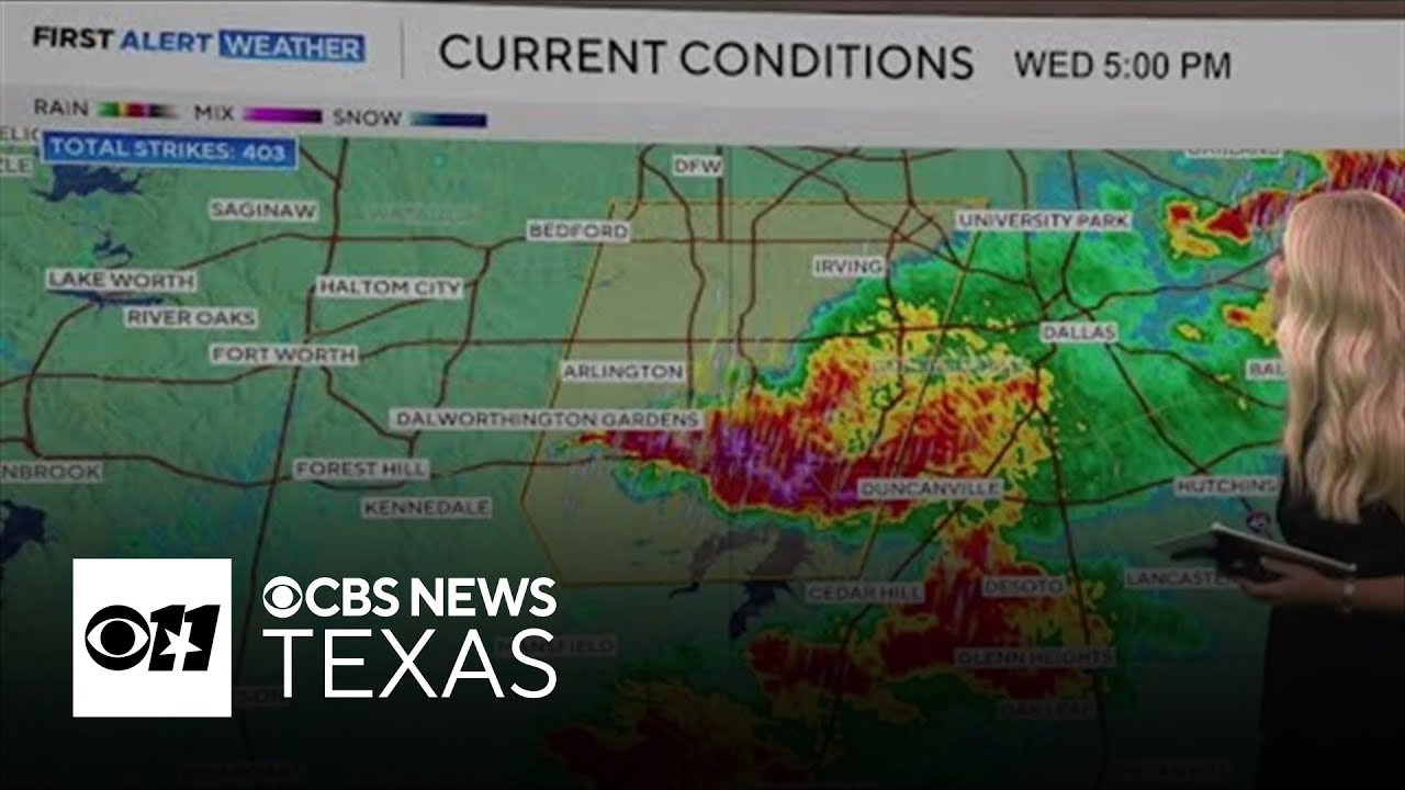 Severe storms begins moving through North Texas