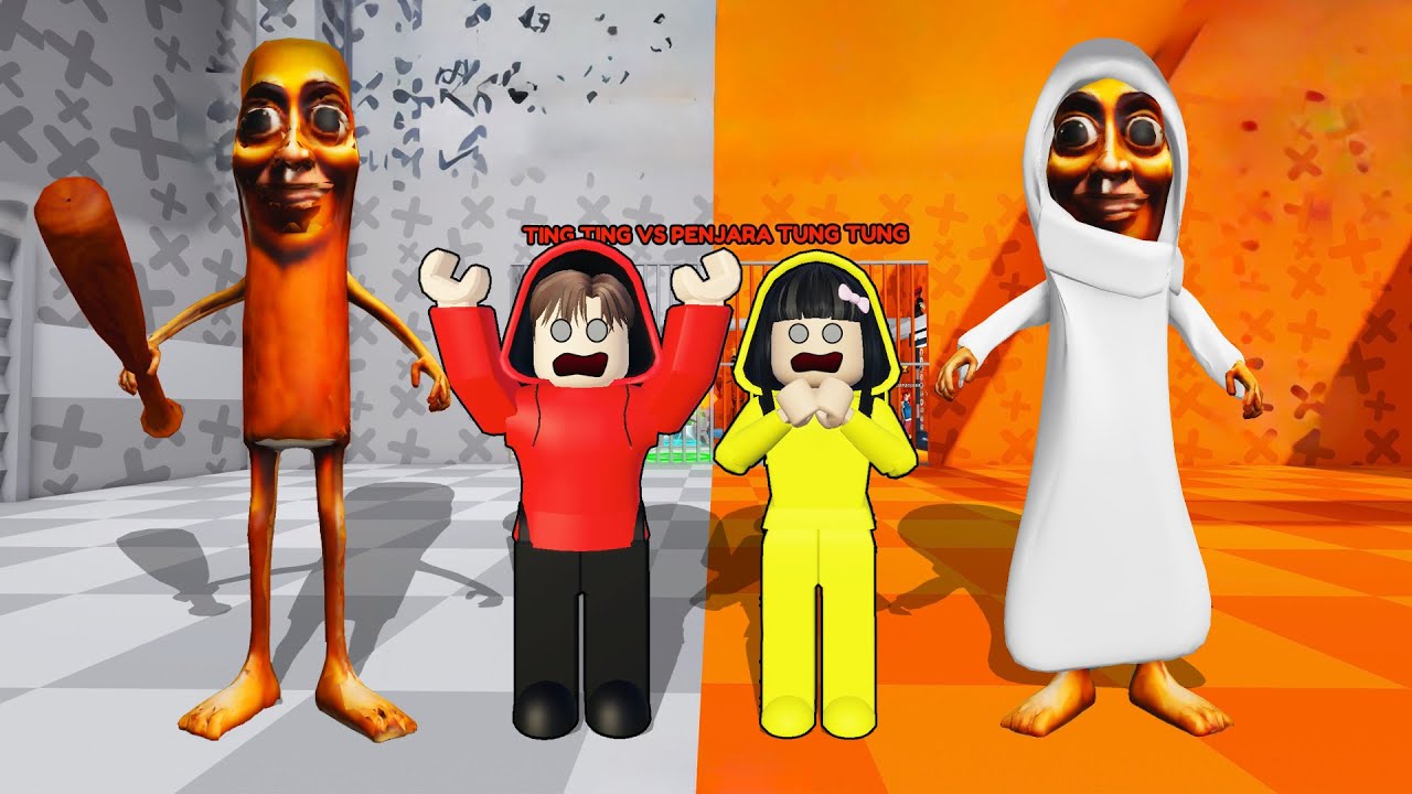Yuta, Mio Dan Baby Celine Kabur Dari Penjara Tung Tung Vs Ting Ting Sahur || ROBLOX