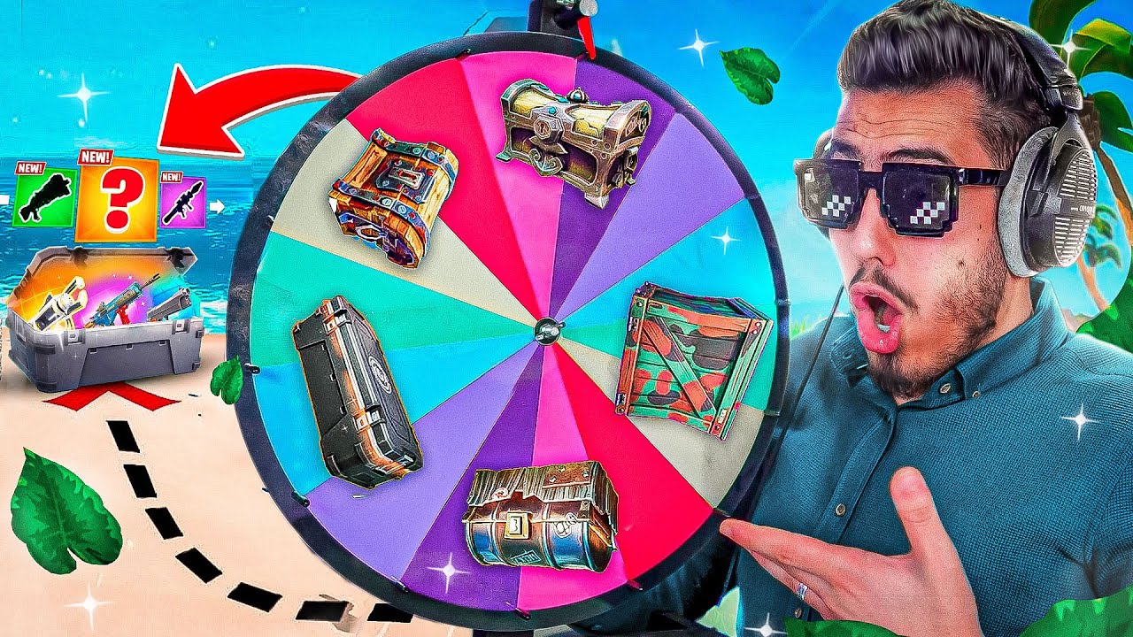 فورت نايت - خليت عجلة الحظ تحددلي صندوق اللوت 🔥😱 (صناديق رهيبة) !! Fortnite