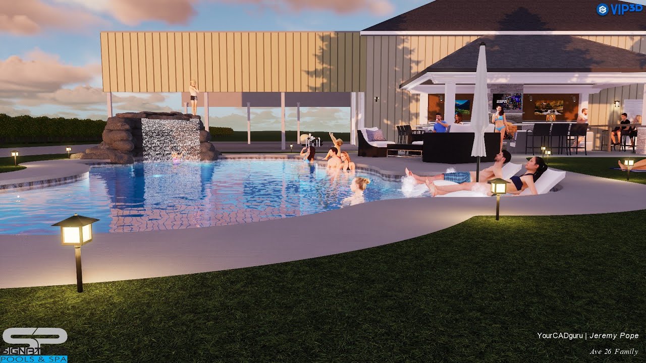 BEST Swimming Pool Layout & Design | Grotto | Basketball | Bubblers | Fun | Ave 26 Family