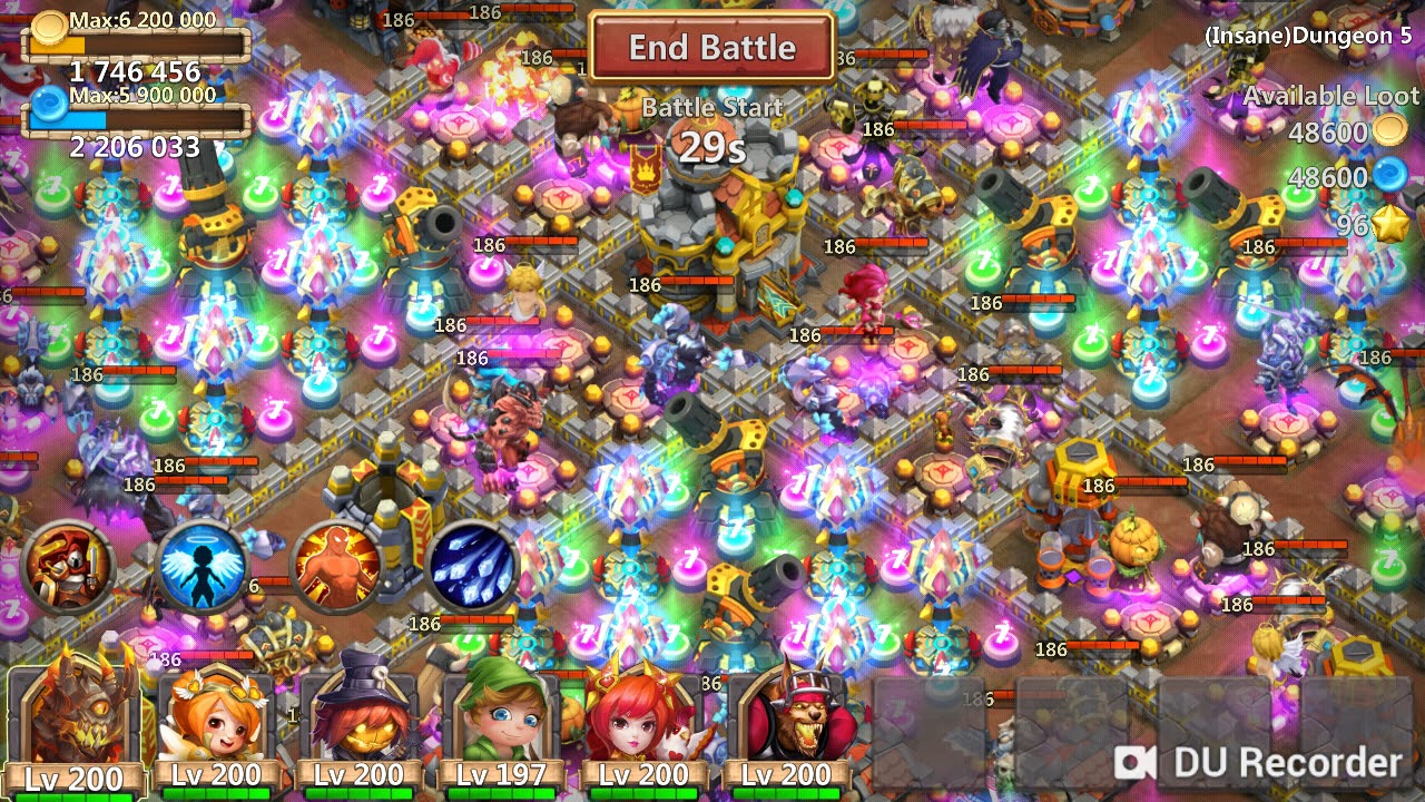 F2P Insane dungeon 5-10.. Castle Clash versi clasher Indonesia
