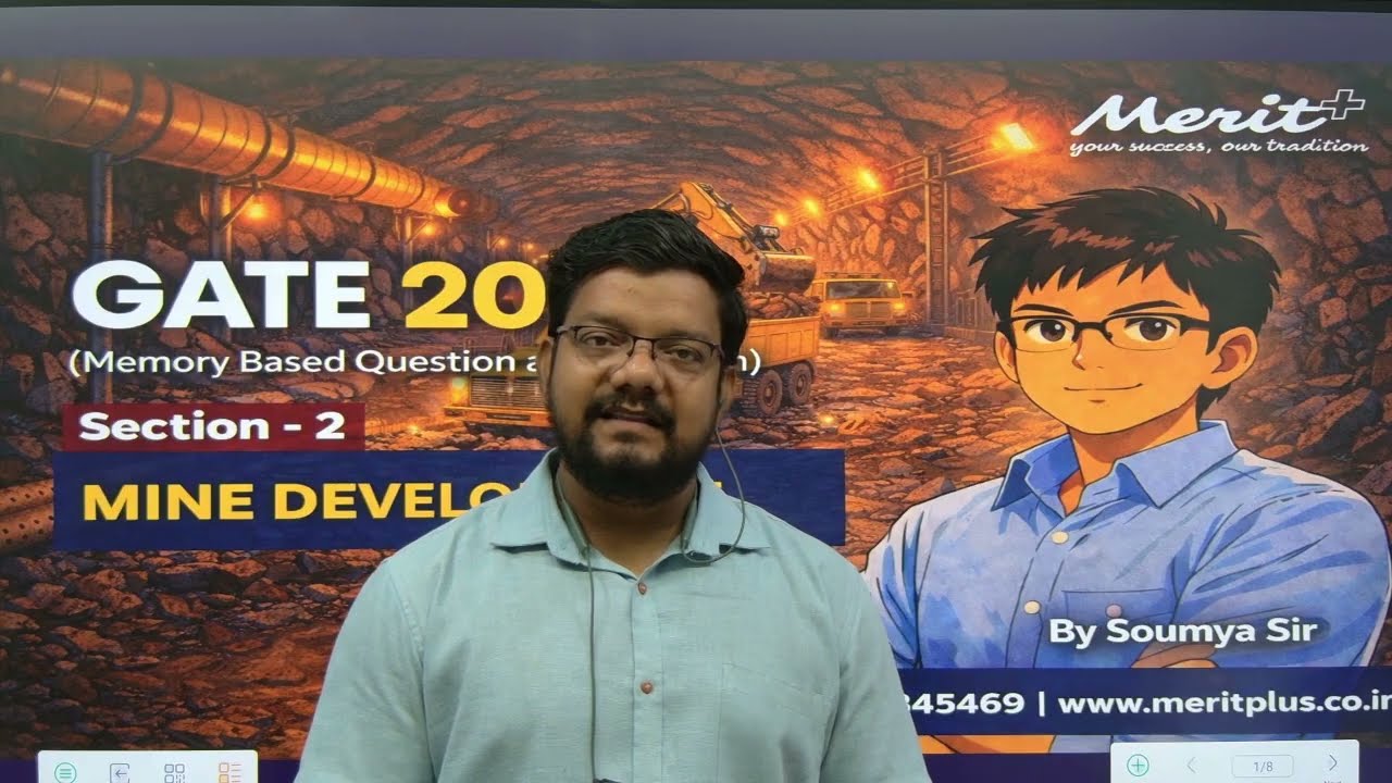 GATE Mining 2026 Solutions | Mine Development & Geology Memory Based Questions | MeritPlus