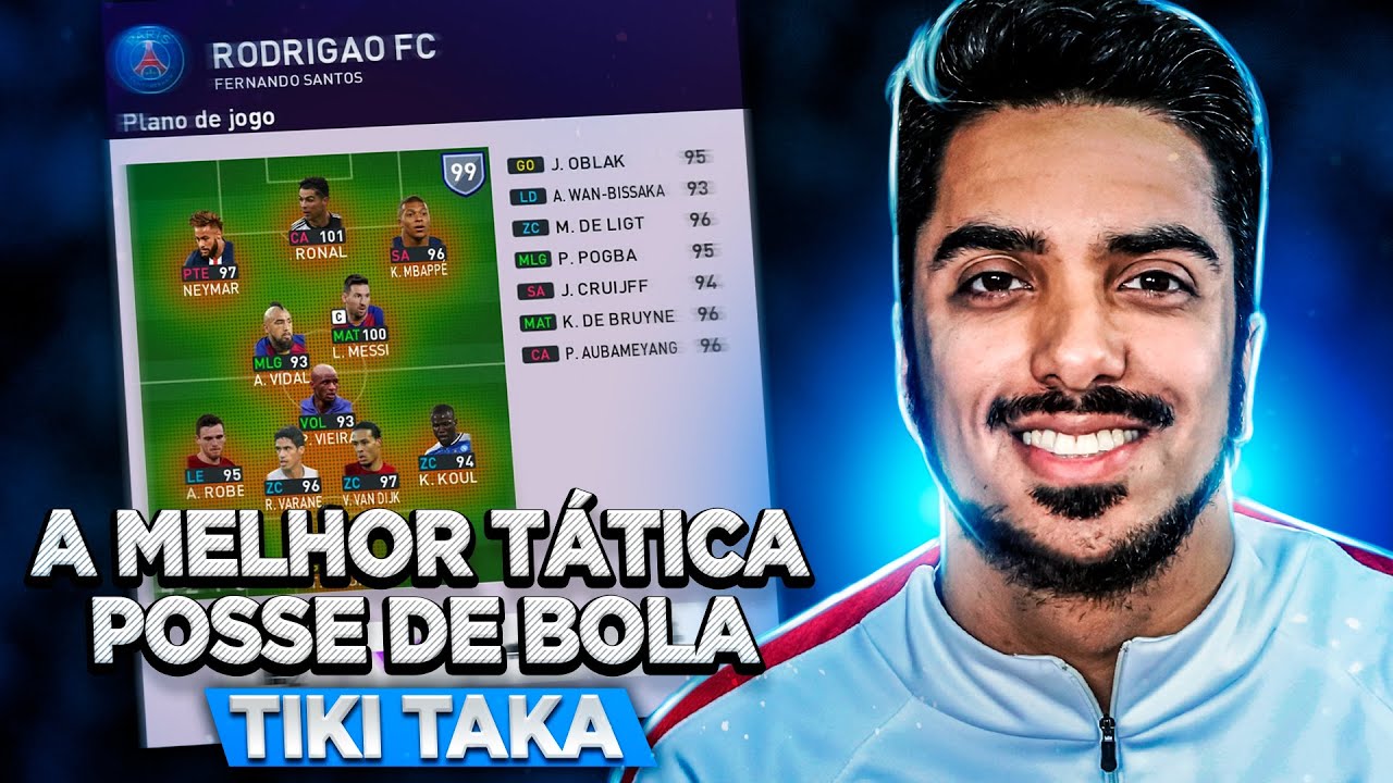 PES 2020: FORMAÇÃO TÁTICA POSSE DE BOLA, FORMAÇÃO TÁTICA PARA ENVOLVER OS ADVERSÁRIOS - TIKI TAKA