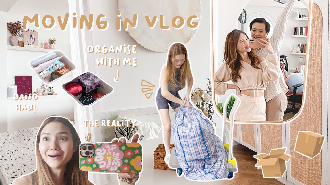 MOVING IN + DAISO VANITY ORGANIZATION VLOG