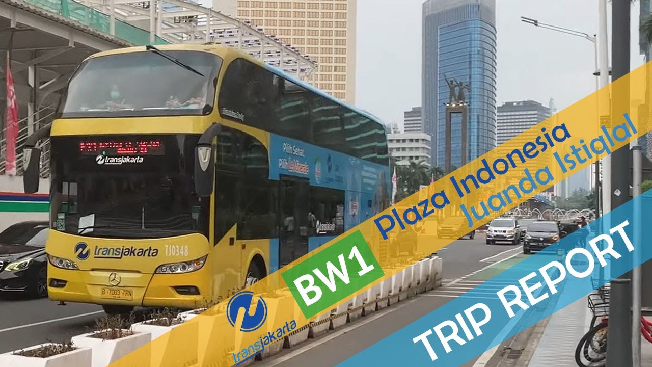 A FREE TOUR BUS AROUND JAKARTA! | TransJakarta | BW1. Plaza Indonesia to Juanda Istiqlal